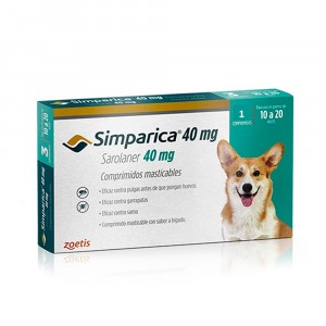 SIMPARICA TABLETAS 40 MG (10 A 20 KGS)