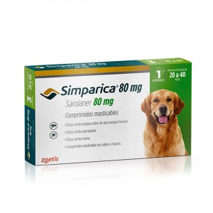 SIMPARICA TABLETAS 80 MG (20 A 40 KGS)