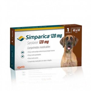 SIMPARICA TABLETAS 120MG (40 A 60 KGS)